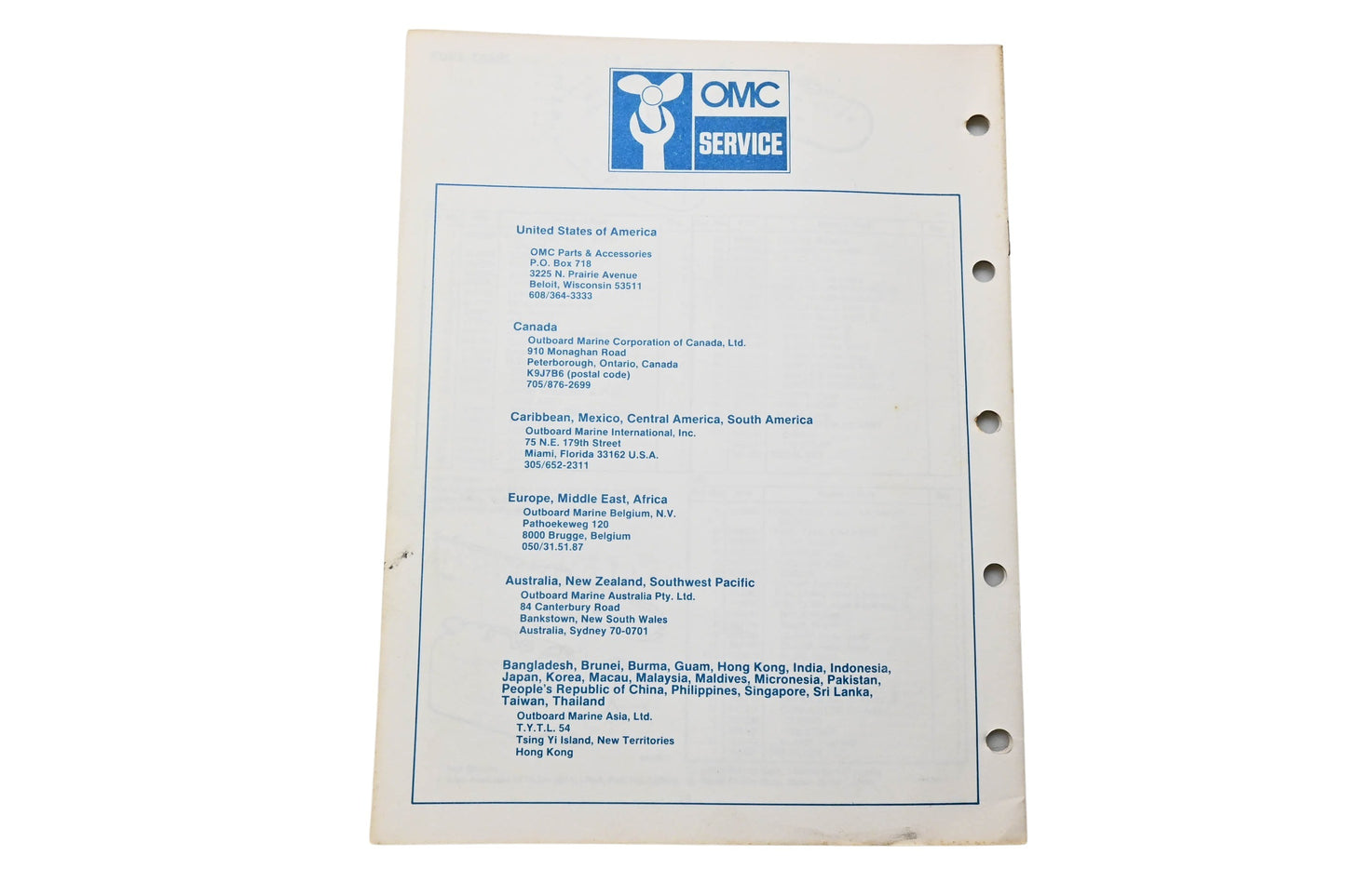 OMC 395677 Part Catalog 45/55 Models