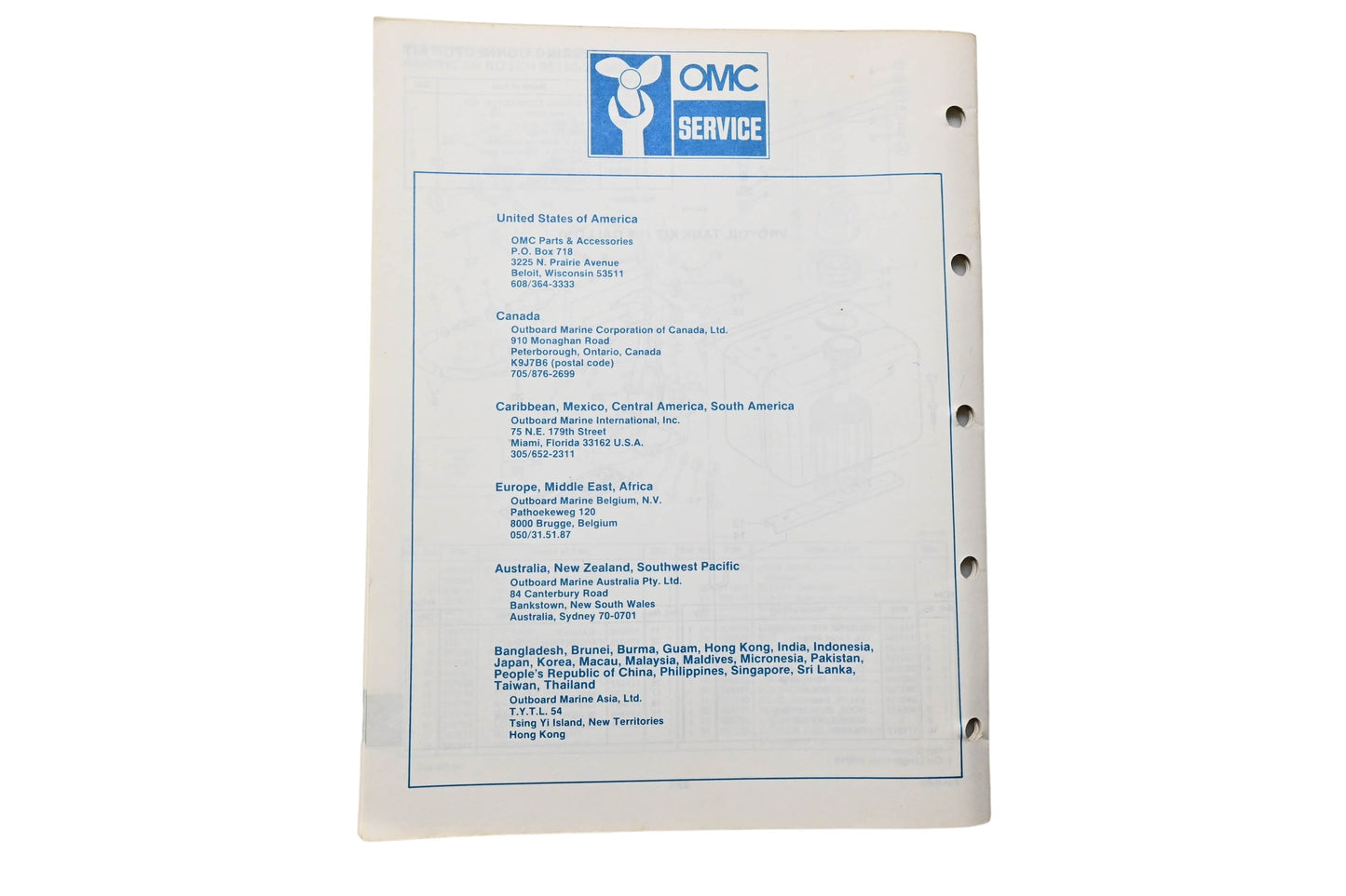 OMC 395683 Parts Catalog V-6 Models
