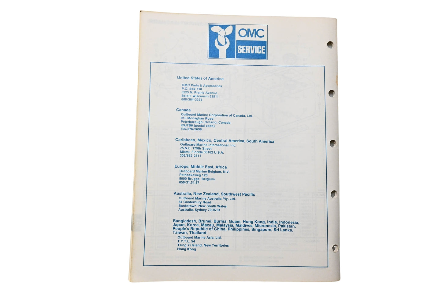 OMC 395685 Parts Catalog 155 Models