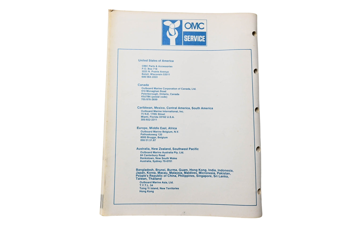 OMC 395687 Parts Catalog 3.6 Models