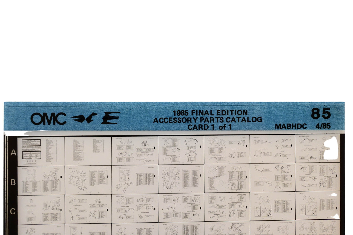 OMC MABHDC 1985 Final Edition Accessory Parts Catalog Microfiche
