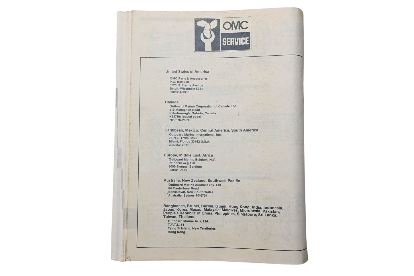 OMC 174546 Parts Catalog Accessories