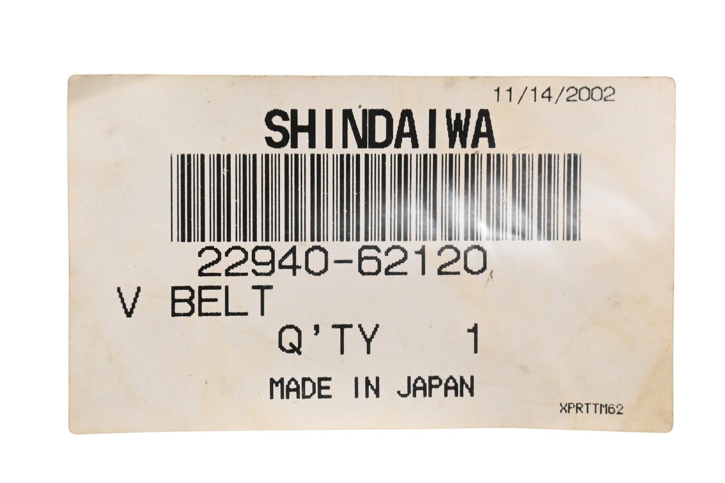 Shindaiwa 22940-62120 Bando V-Belt NOS
