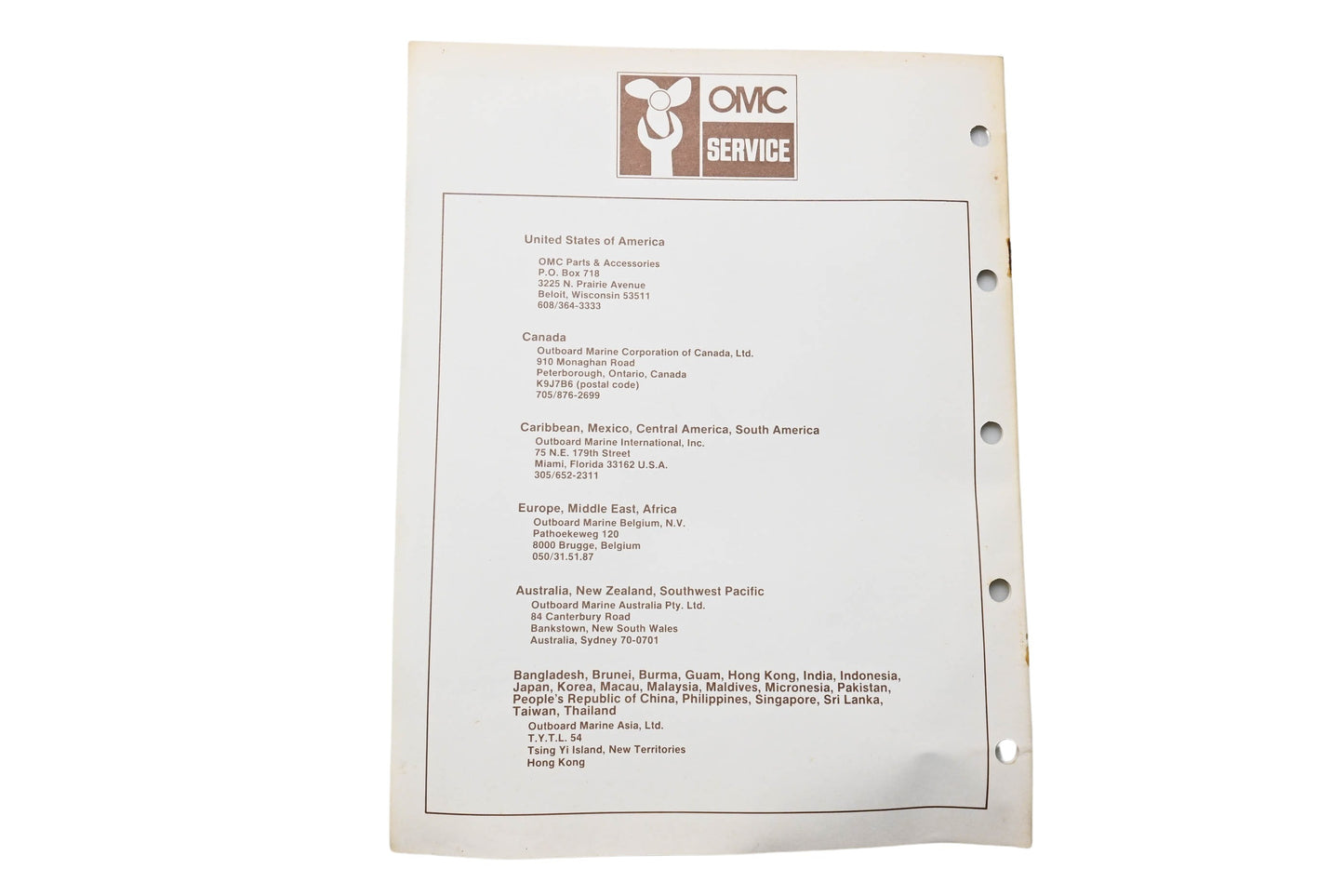 OMC 397314 Parts Catalog 4/4.5 Models