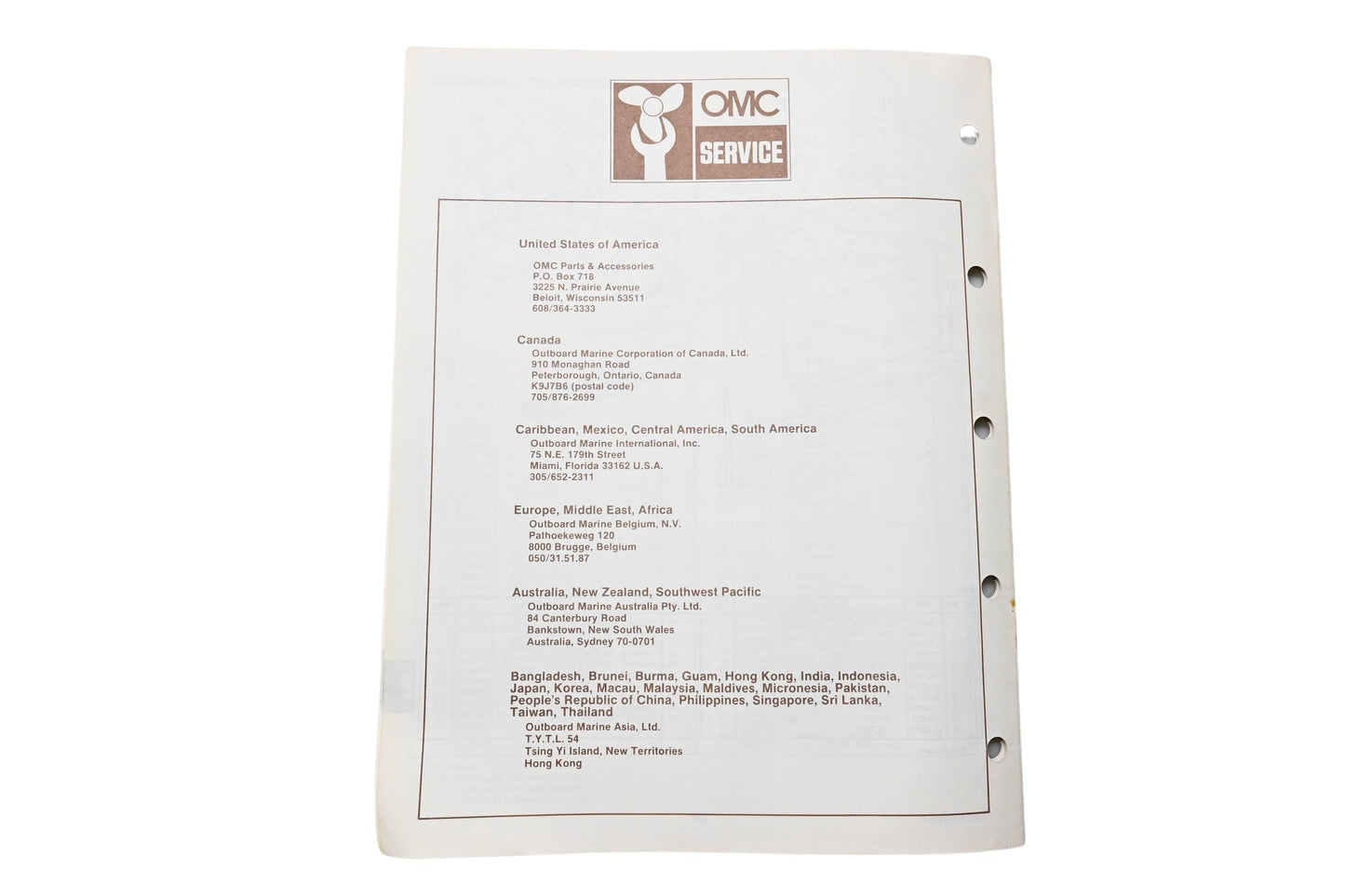 OMC 397332 Parts Catalog 155 Models