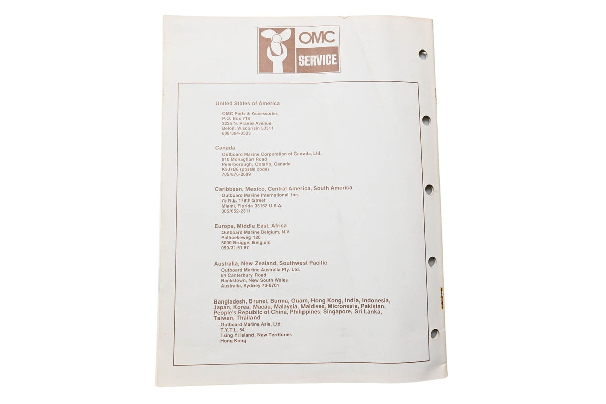 OMC 397326 Parts Catalog 70 Models