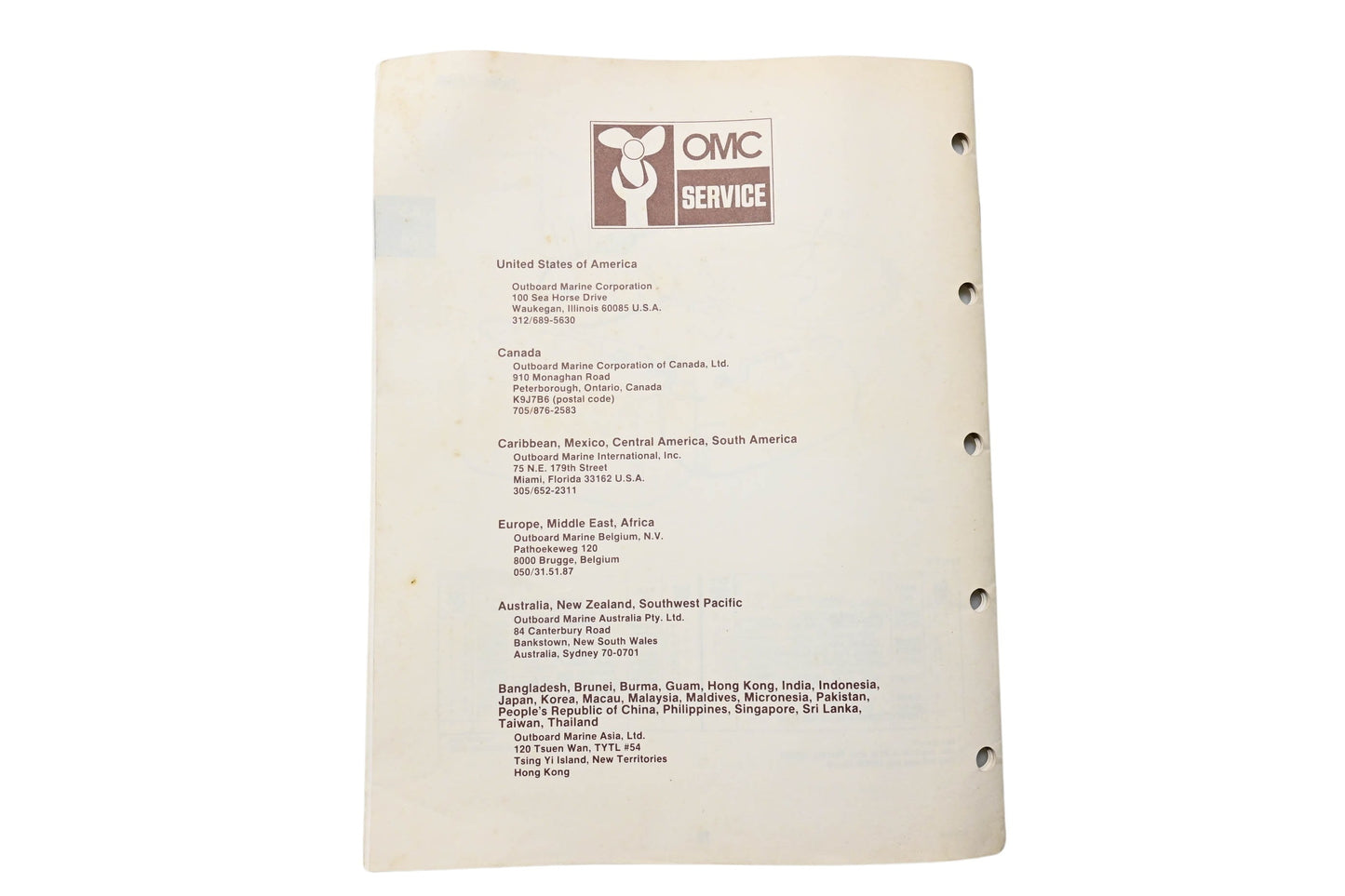 OMC 393578 Parts Catalog 4.5/7.5 Models