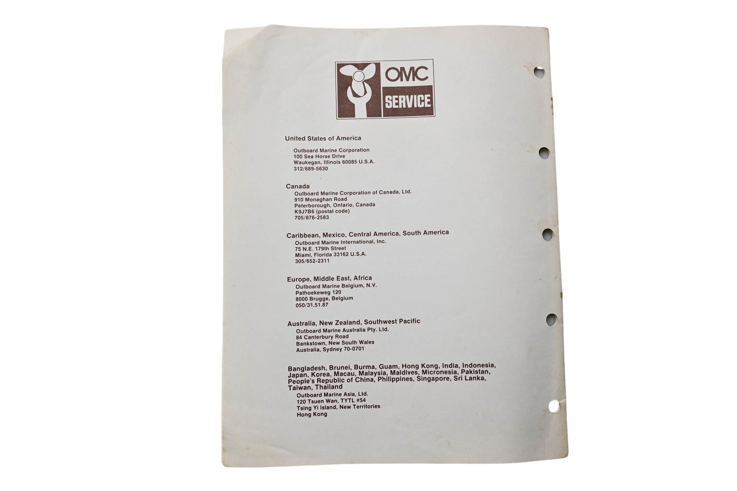 OMC 393577 Parts Catalog 4 Models