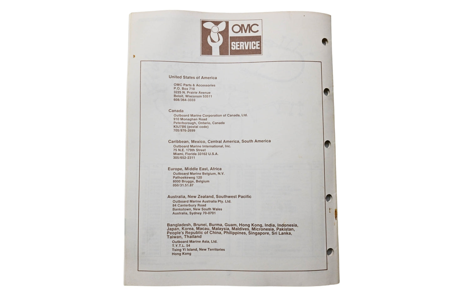 OMC 397329 Parts Catalog 120/140 Models