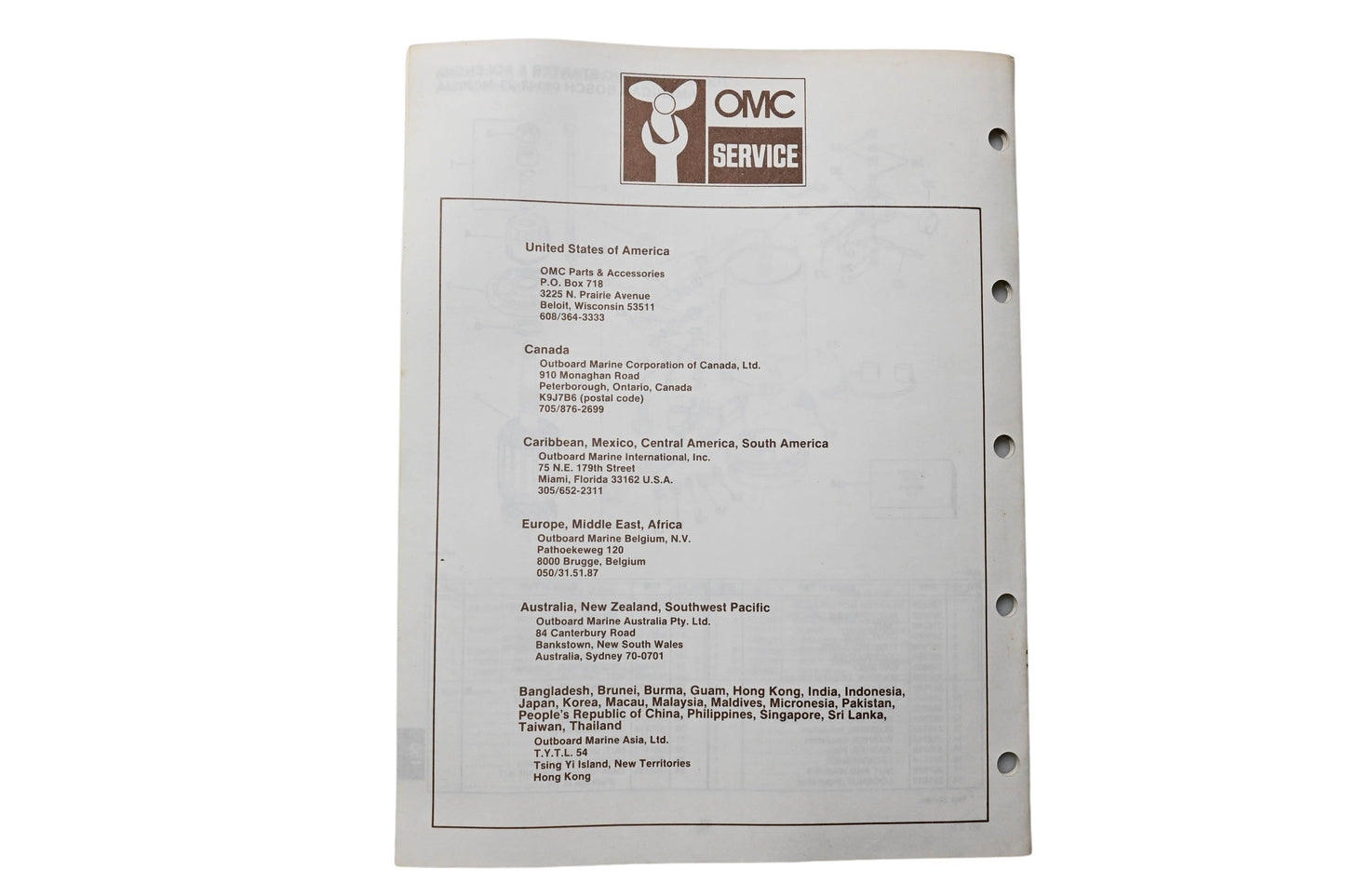 OMC 397331 Parts Catalog 150 Models 1986