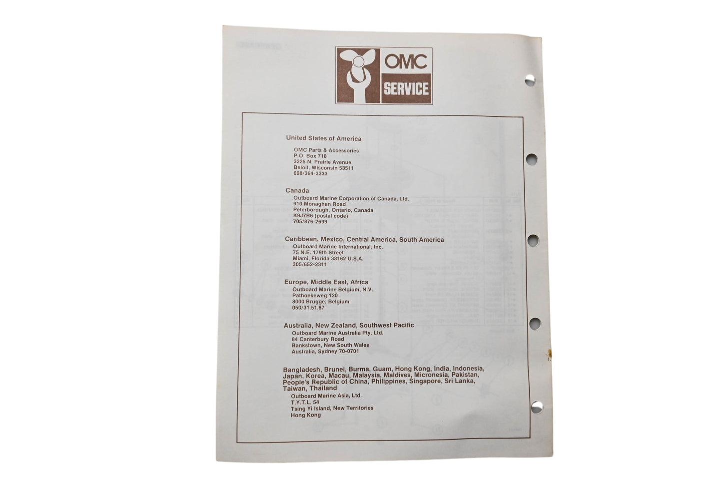 OMC 507610 Parts Catalog EKT-10S JKT-10S