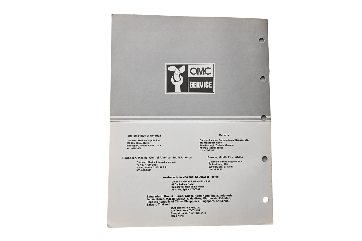 OMC 394649 Parts Catalog 9.9/15 Models 1983
