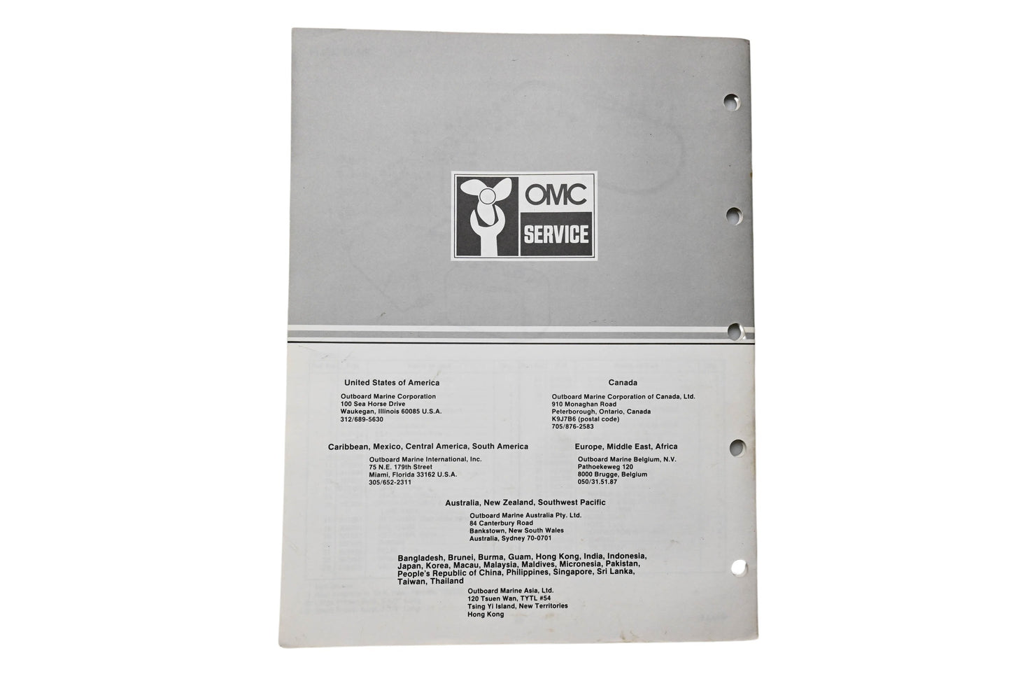 OMC 394652 Parts Catalog 50-60 Models 1983