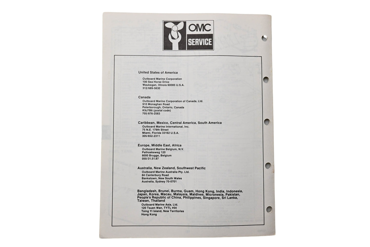 OMC 394657 Parts Catalog 40 Commercial Models 1983