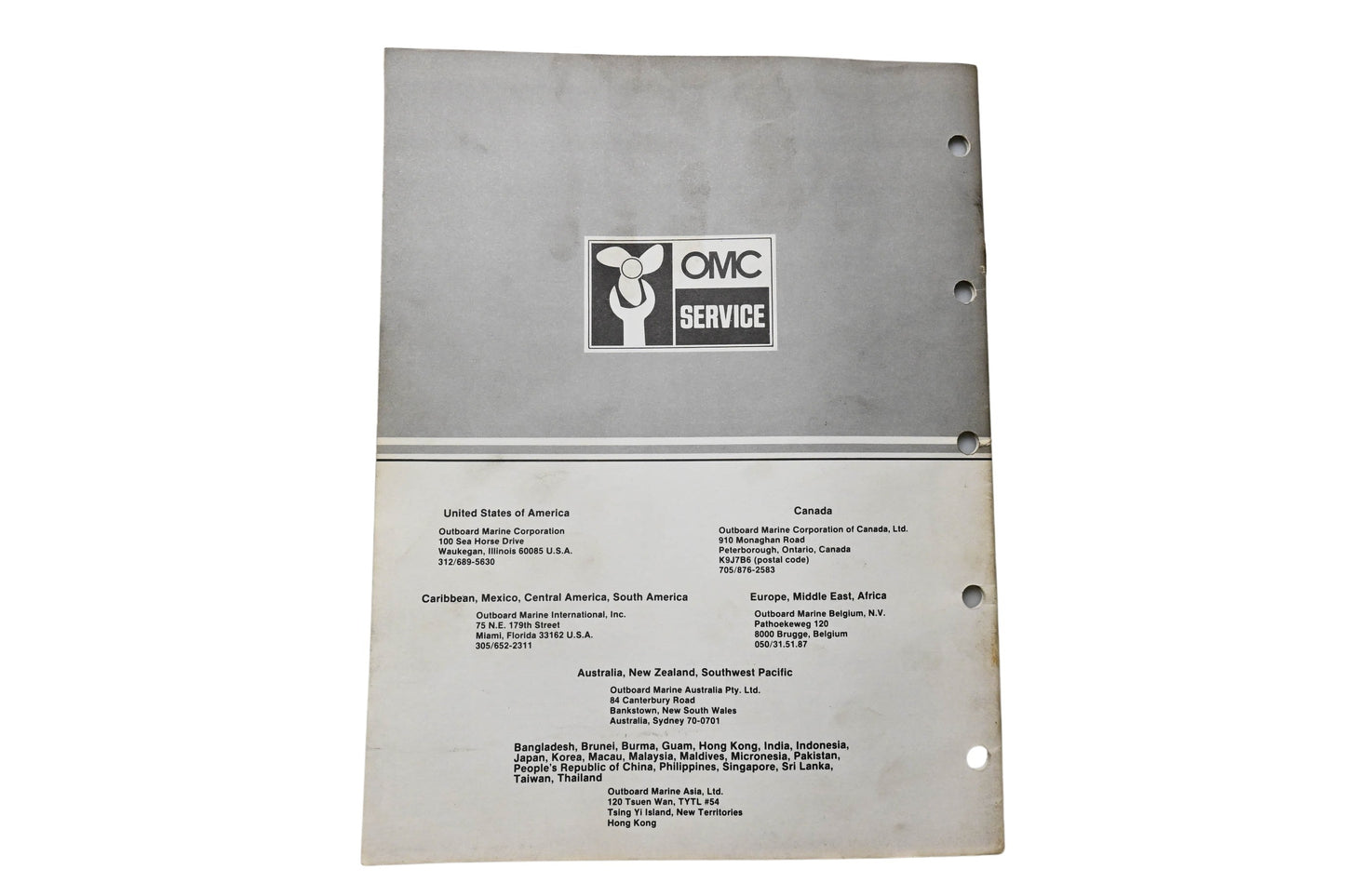 OMC 394969 Parts Catalog V-6 Models 1983