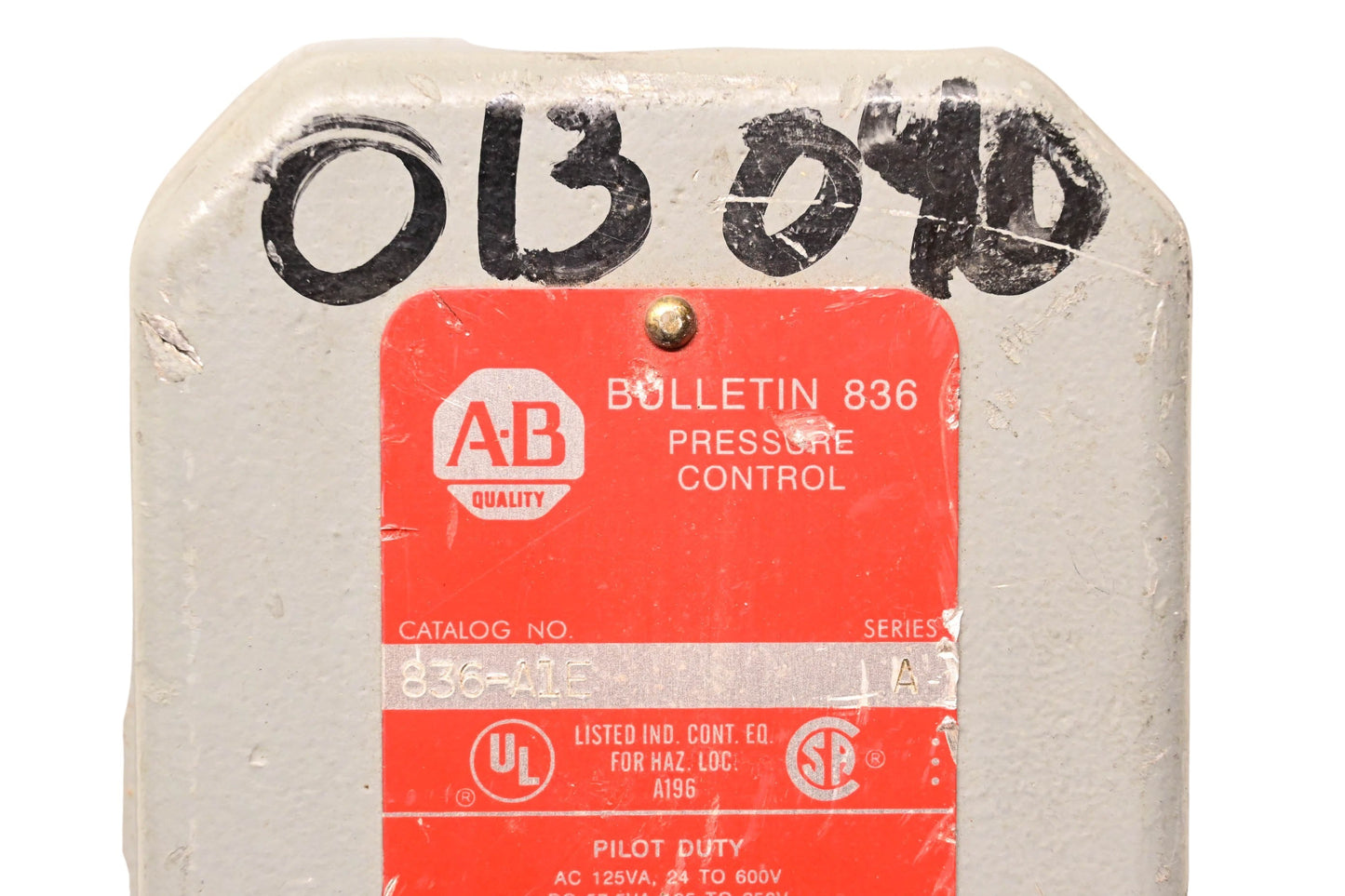 Allen-Bradley 836-A1E Pressure Control Model 836