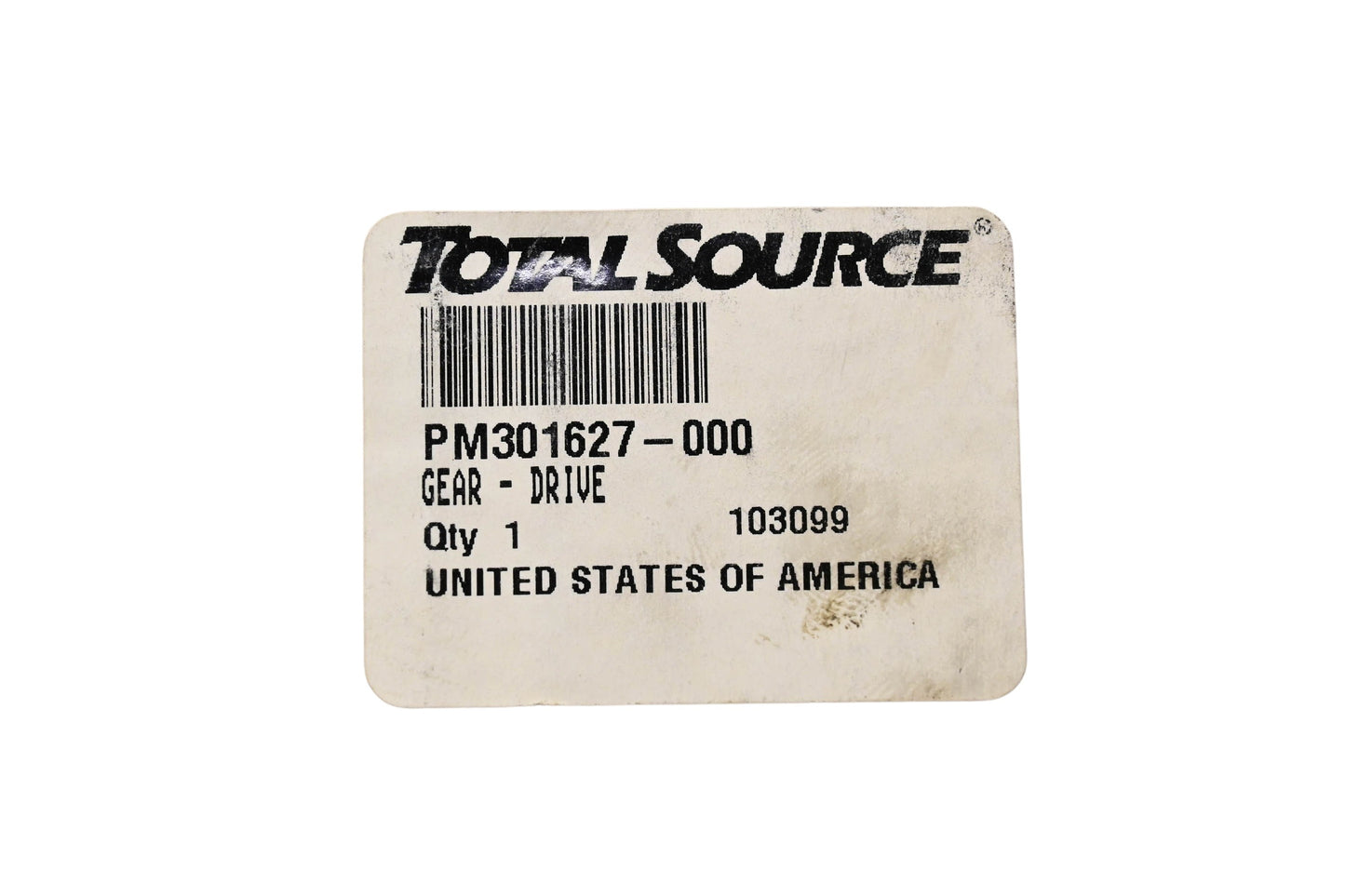 Total Source 301627-000, PM301627-000 Drive Gear fits Prime Mover NOS
