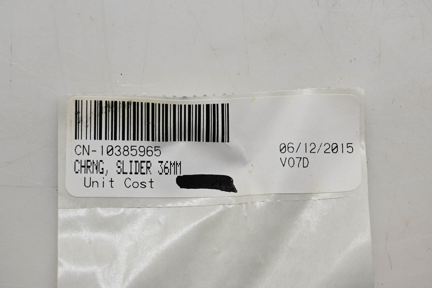 Cincinnati Milacron 10385965, 5248806 Slider Chrng 36mm NOS