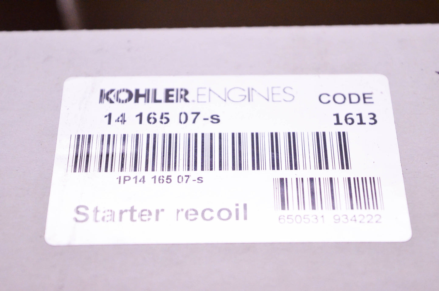 Kohler Engines 14 165 07-S, 1613, 1145 Starter Recoil NOS