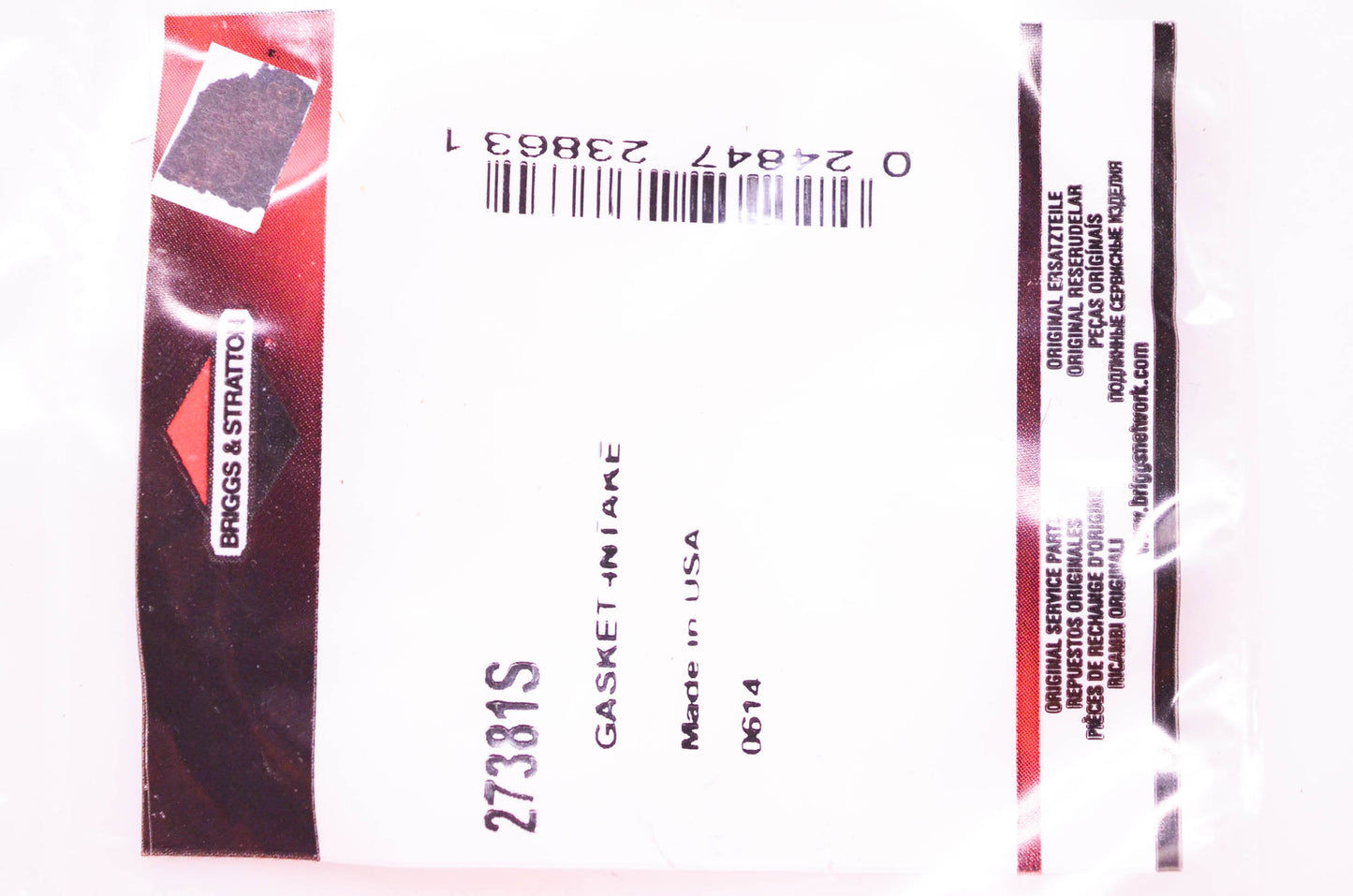New OEM Briggs & Stratton 27381S Intake Gasket NOS