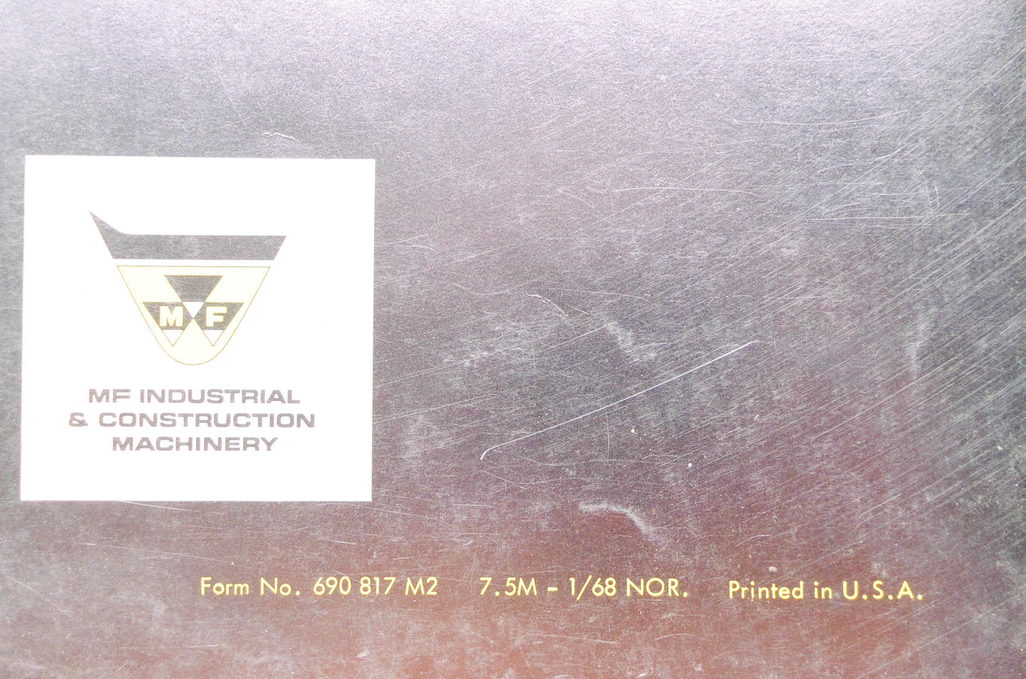 Massey Ferguson 690 817 M2 MF 2200 Tractor Operator's Manual