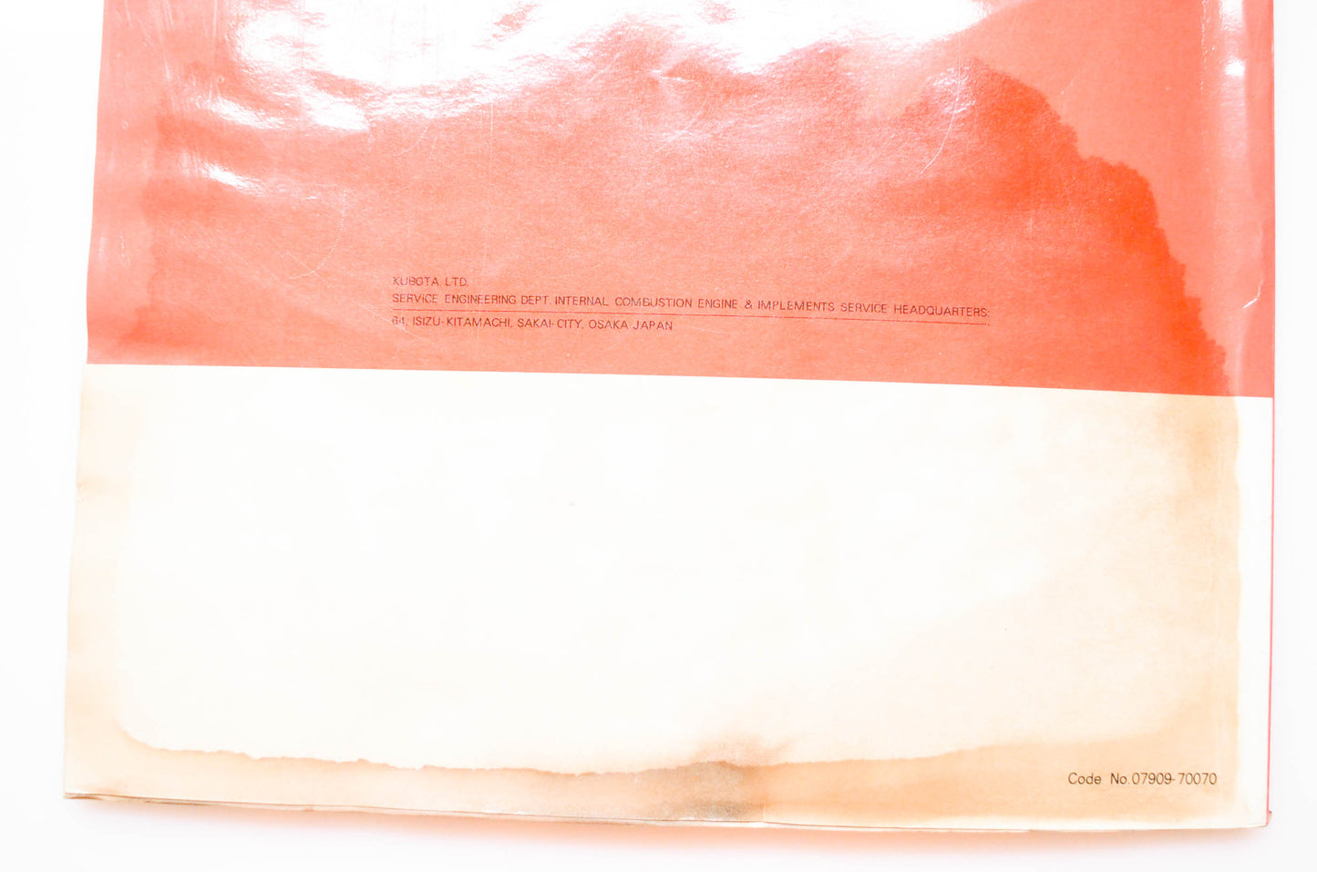 Kubota Ltd. 07909-70070 WSM Workshop Manual Kubota Diesel Engines