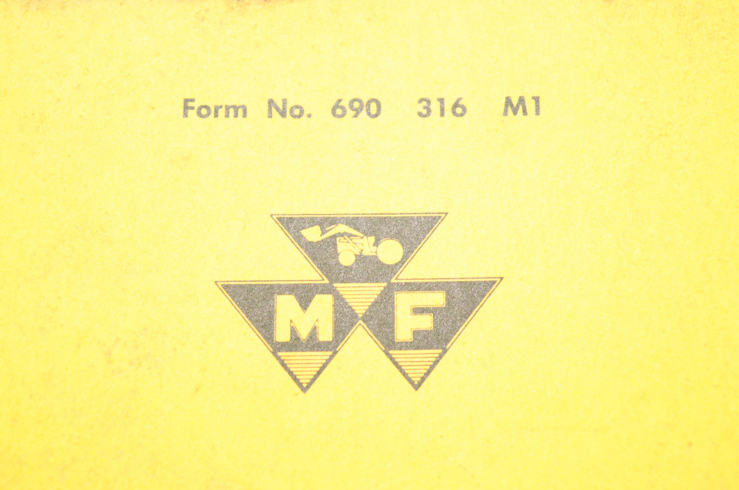Massey Ferguson 690316M1 Work Bull 1001 Owner's Manual
