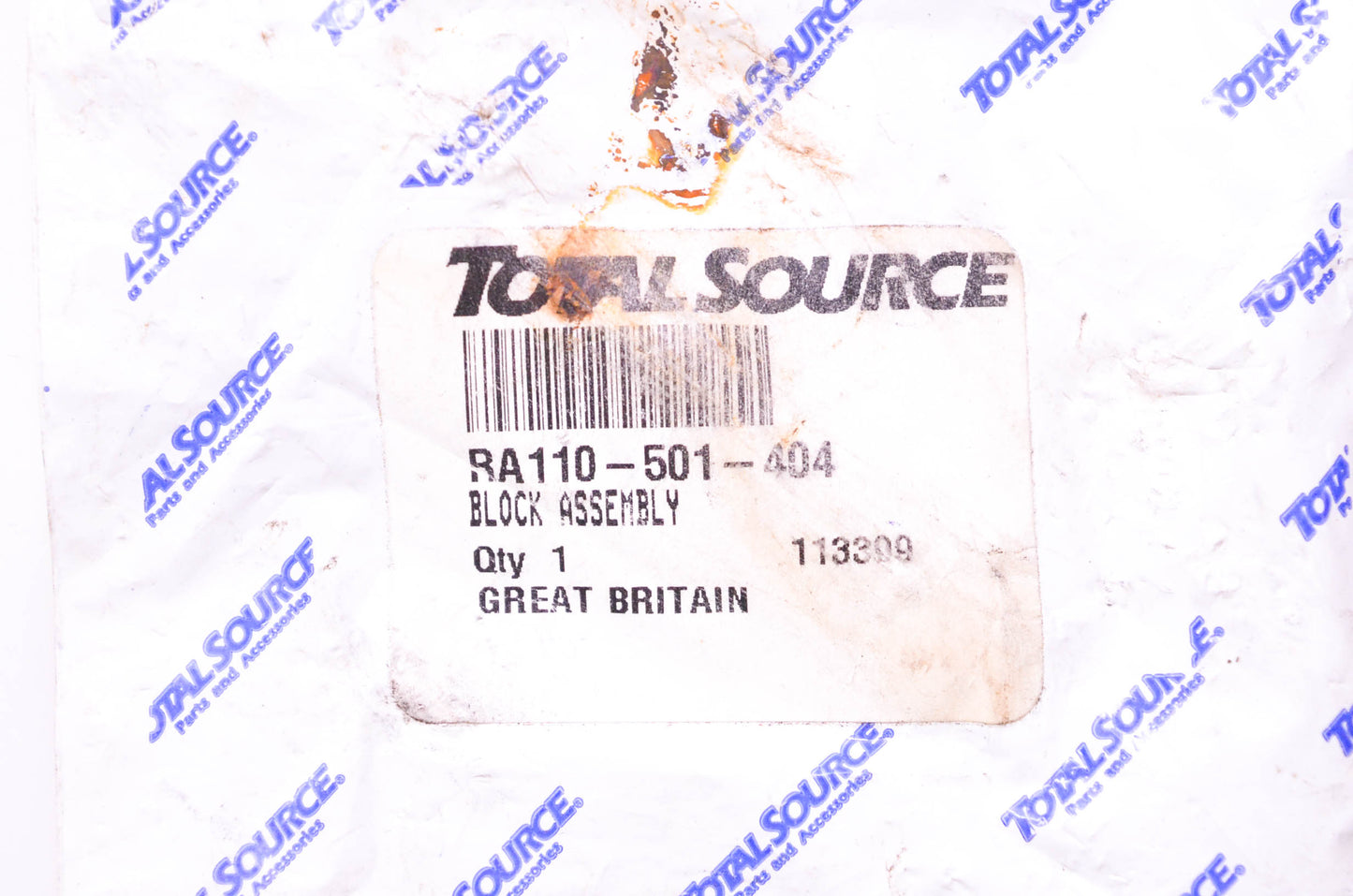 Raymond RA110-501-404 Block Assembly NOS