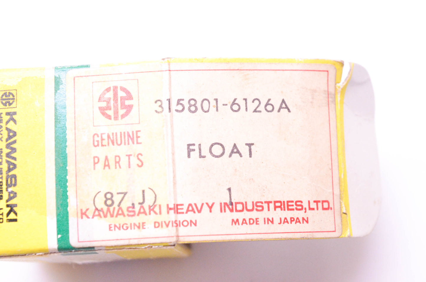 New OEM Kawasaki 315801-6126A Float NOS