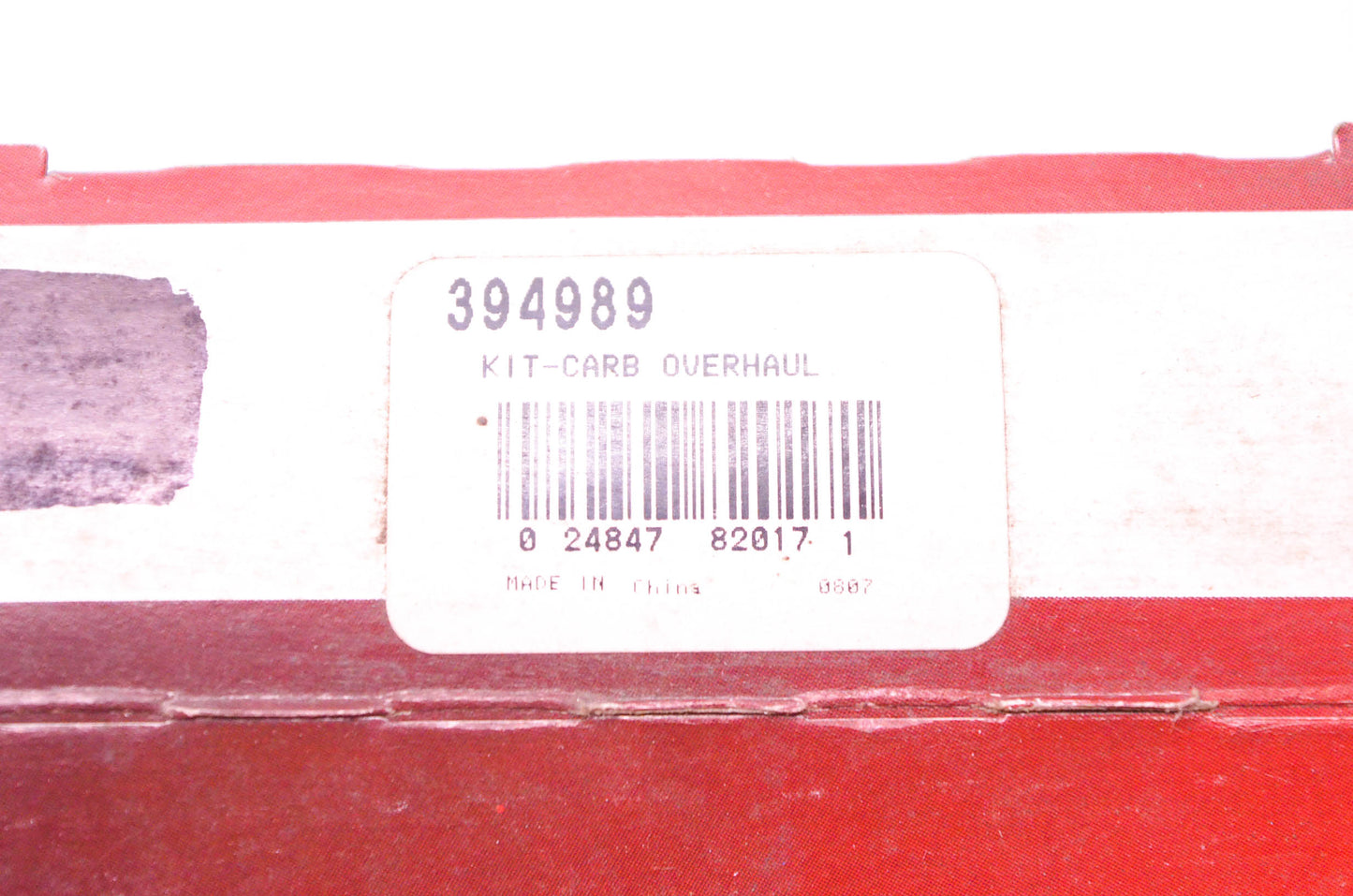 New OEM Briggs & Stratton 394989 Carburetor Overhaul Kit NOS