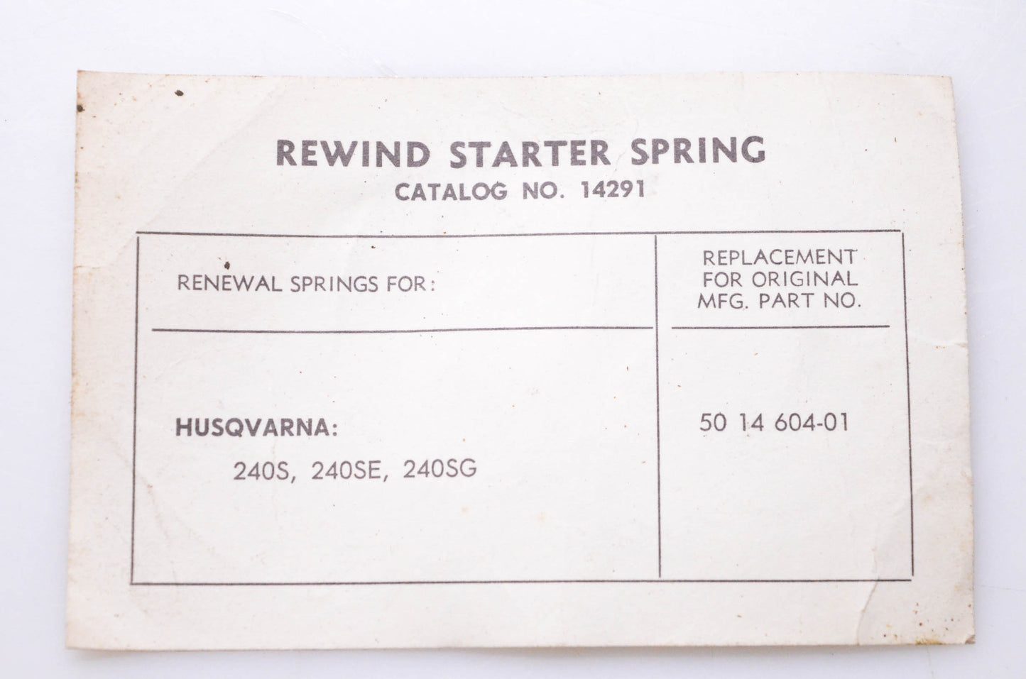 Aftermarket 5014604-01 Rewind Starter Spring NOS