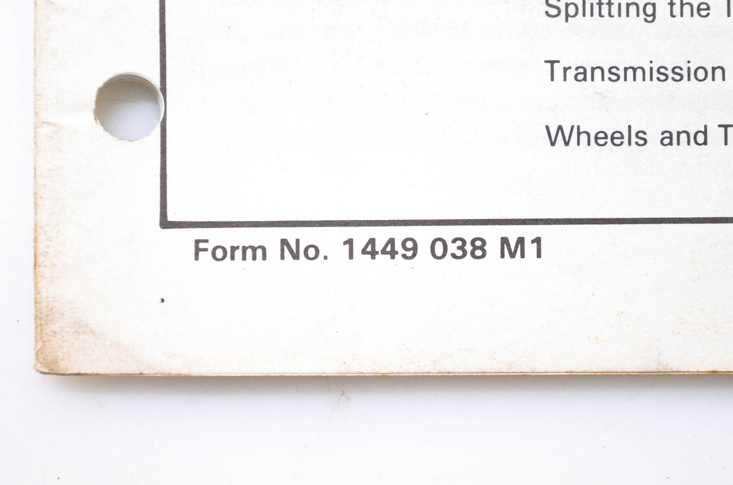 Massey Ferguson 1449 038 M1 Repair Time Schedule NOS