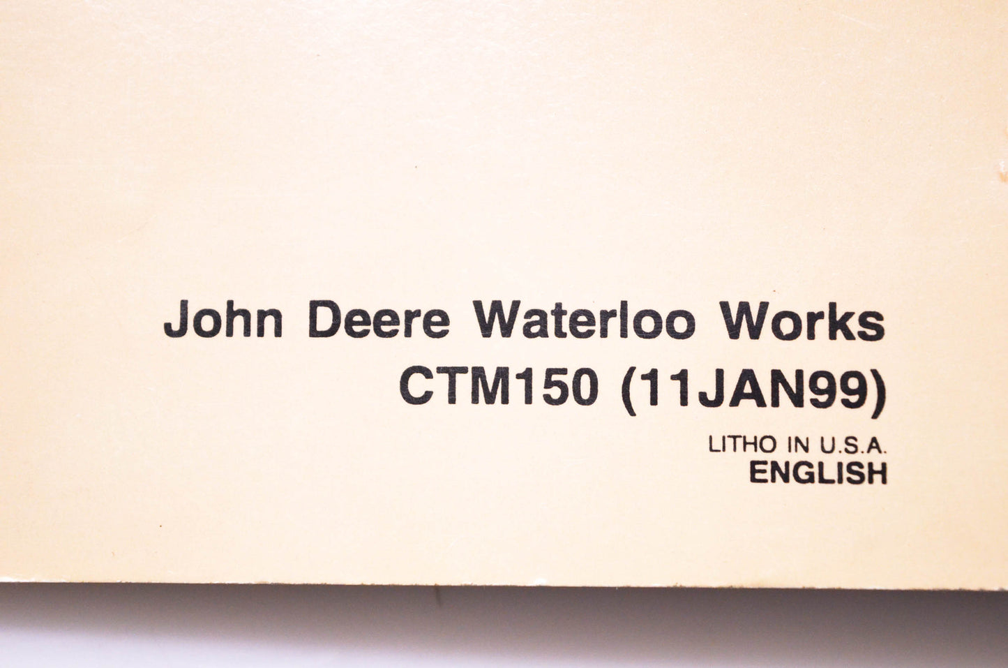OEM John Deere CTM150 TeamMate III 1000 1200 & 1400 Series Inboard Planetary Axles Component Technical Manual