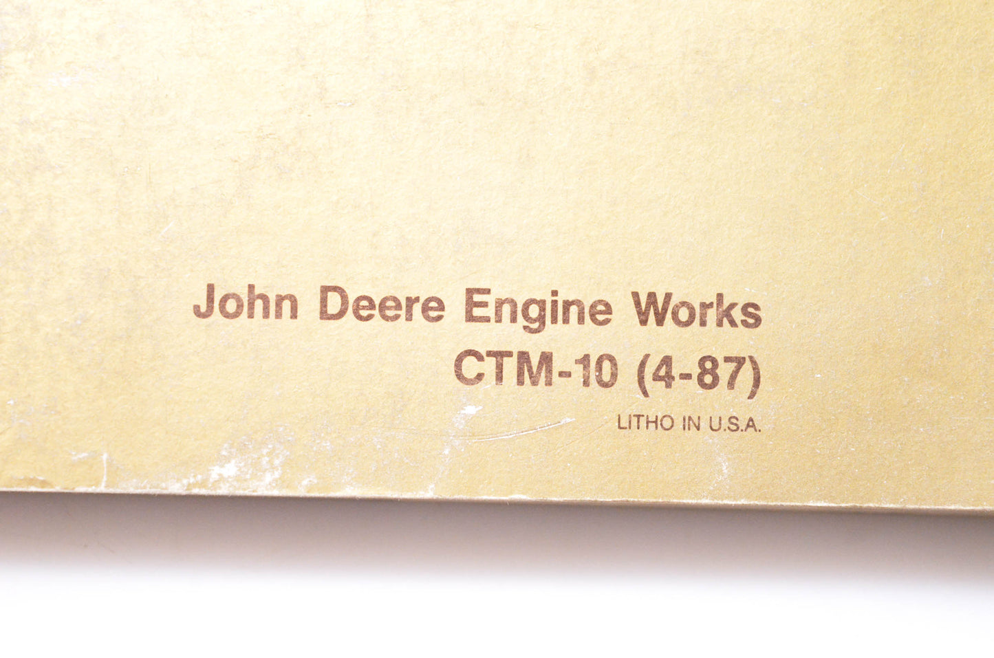 OEM John Deere CTM-10 8955 Engines Component Technical Manual