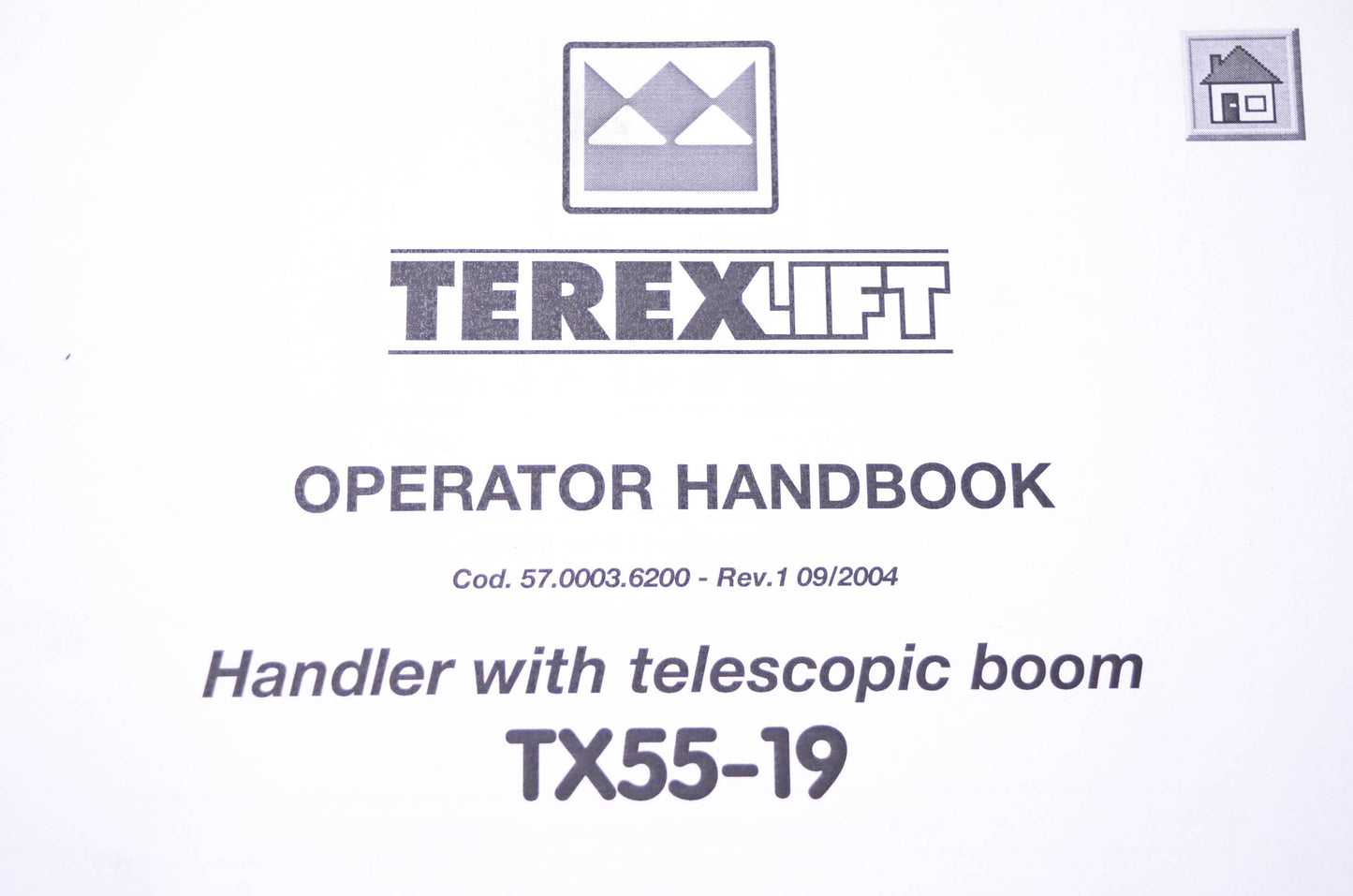 TerexLift 57.0003.6200 Operator Handbook Handle with Telescopic Boom TX55-19 NOS