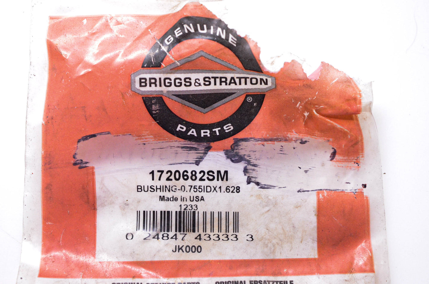 New OEM Briggs & Stratton 1720682SM Axle Bushing NOS