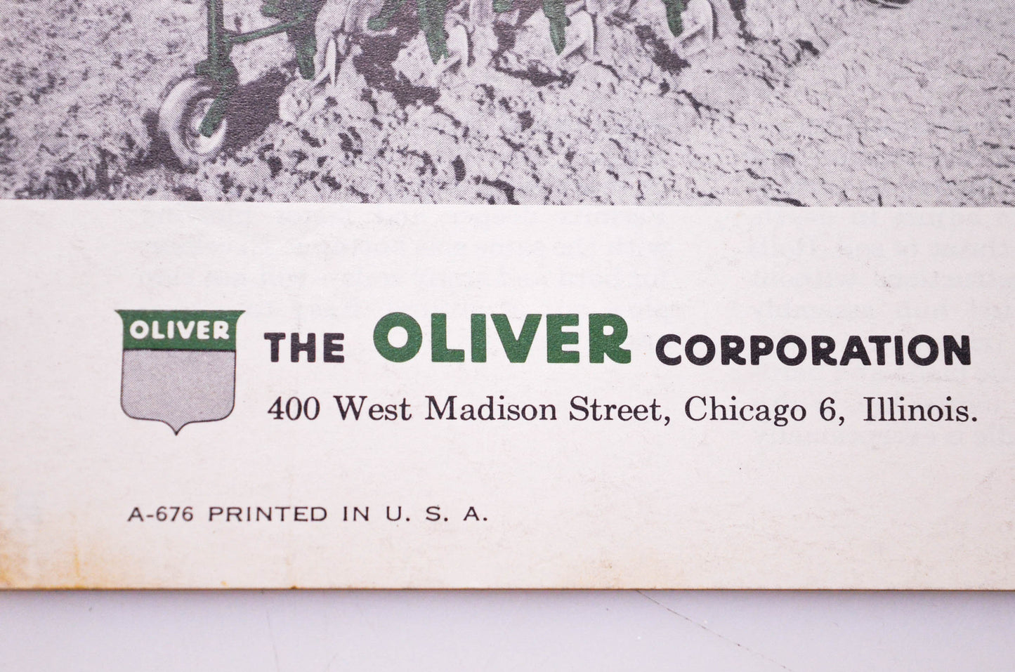 Oliver A-676, 25M-58 Oliver Number 4240 Moldboard Plow Brochure