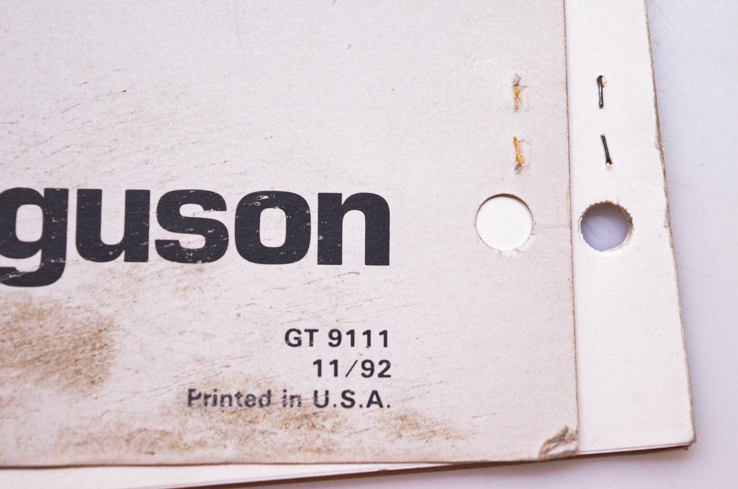 Massey Ferguson GT 9111 MF Tractors MF 1100 Series Tractors Product Information Manual
