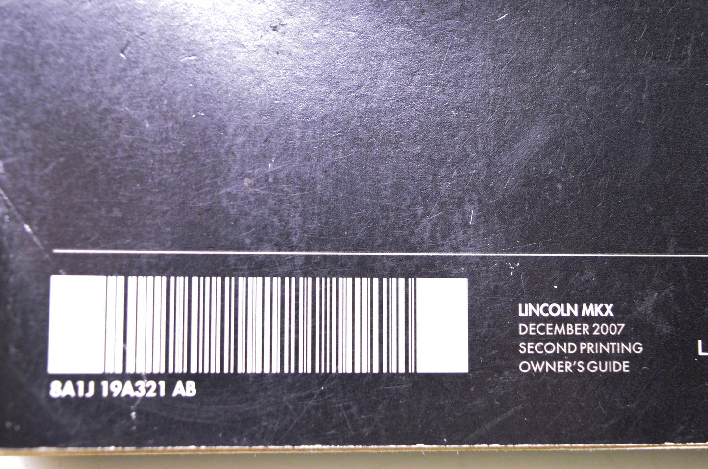 Lincoln 8A1J 19A321 AB Lincoln MKX 2008 Owner's Guide