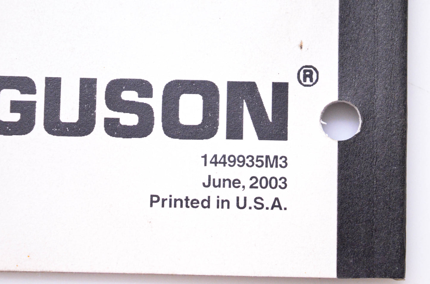Massey Ferguson 1449935M3 MF 1466 Operator Instruction Book