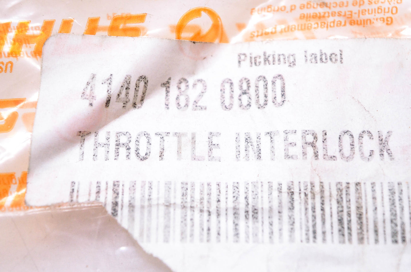 New OEM Stihl 4140 182 0800 Throttle Interlock NOS