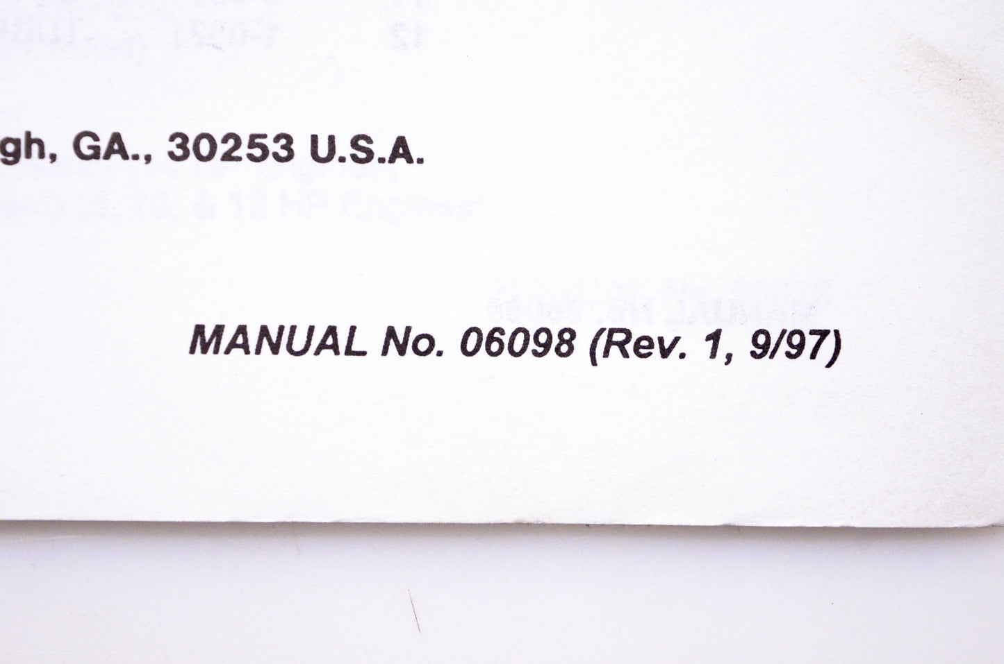 Snapper 06098 Parts Manual Rear Engine Rider Series 16 NOS