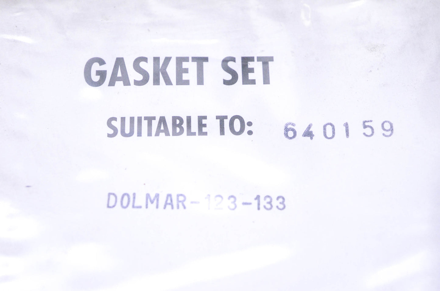 Tecomec 640159, 123-123 Gasket Set NOS