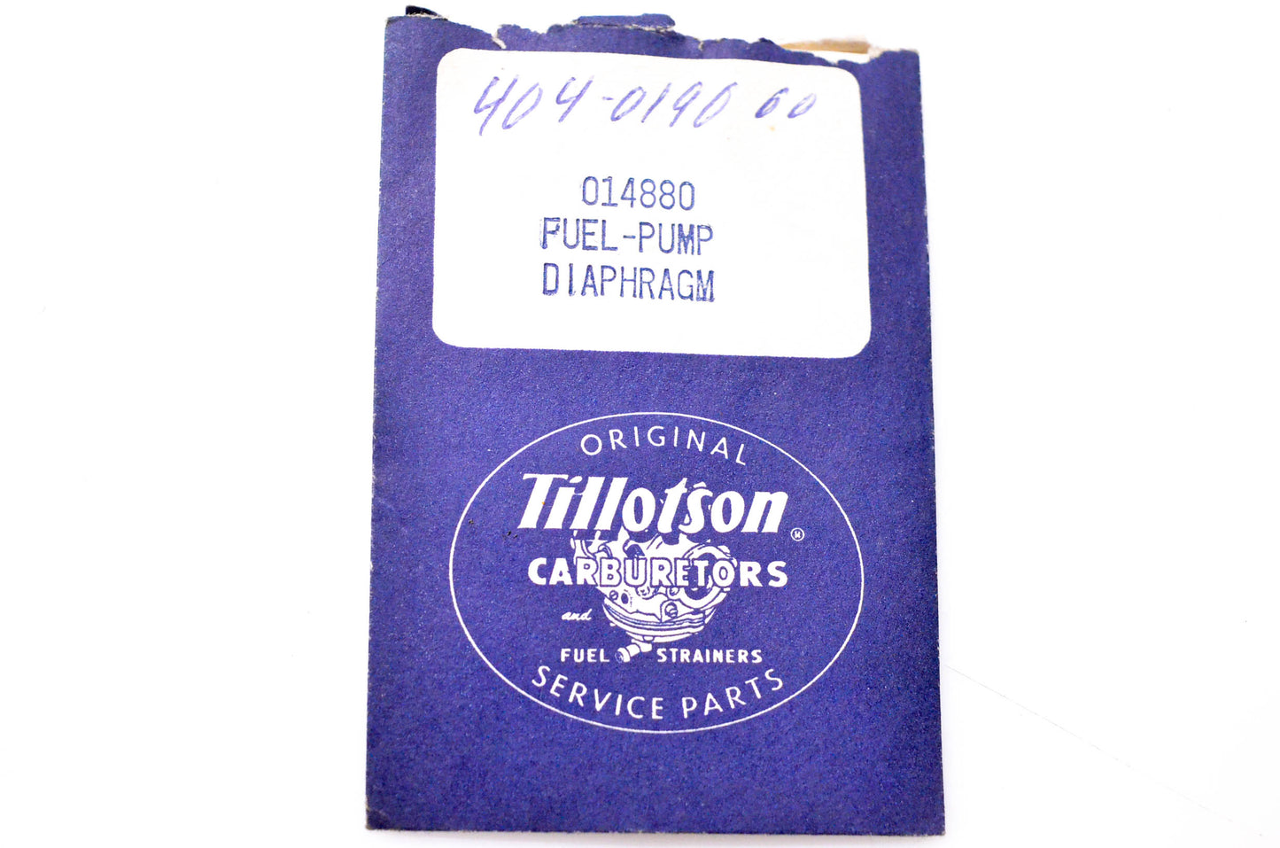 Tillotson 014880 Fuel Pump Diaphragm NOS