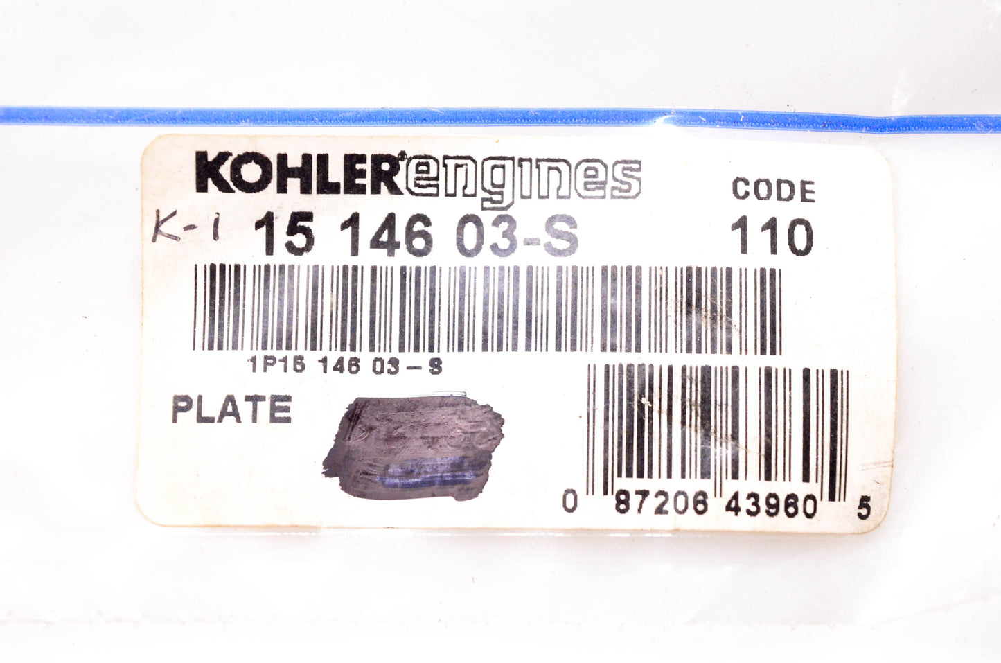 Kohler 15 146 03-S Plate NOS