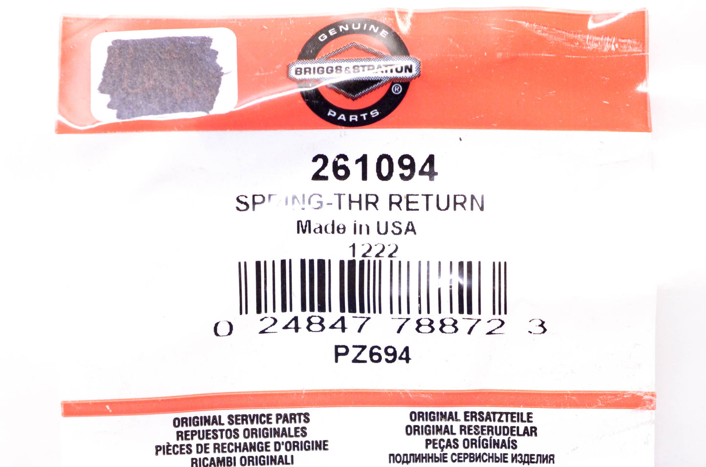 New OEM Briggs & Stratton 261094 Spring NOS