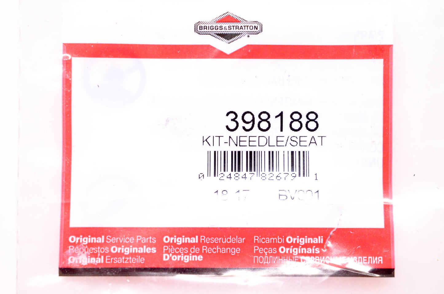 New OEM Briggs & Stratton 398188 Needle Seat Kits Qty 2 NOS