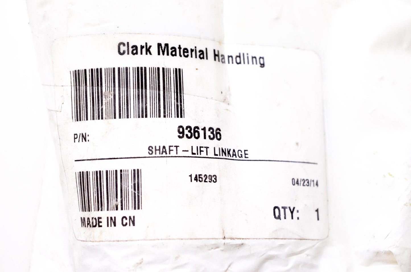 Clark 936136 Lift Linkage Shaft NOS