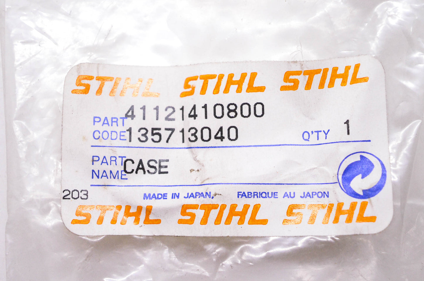 New OEM Stihl 4112 141 0800, 4112-141-0800, 135713040 Filter Housing NOS