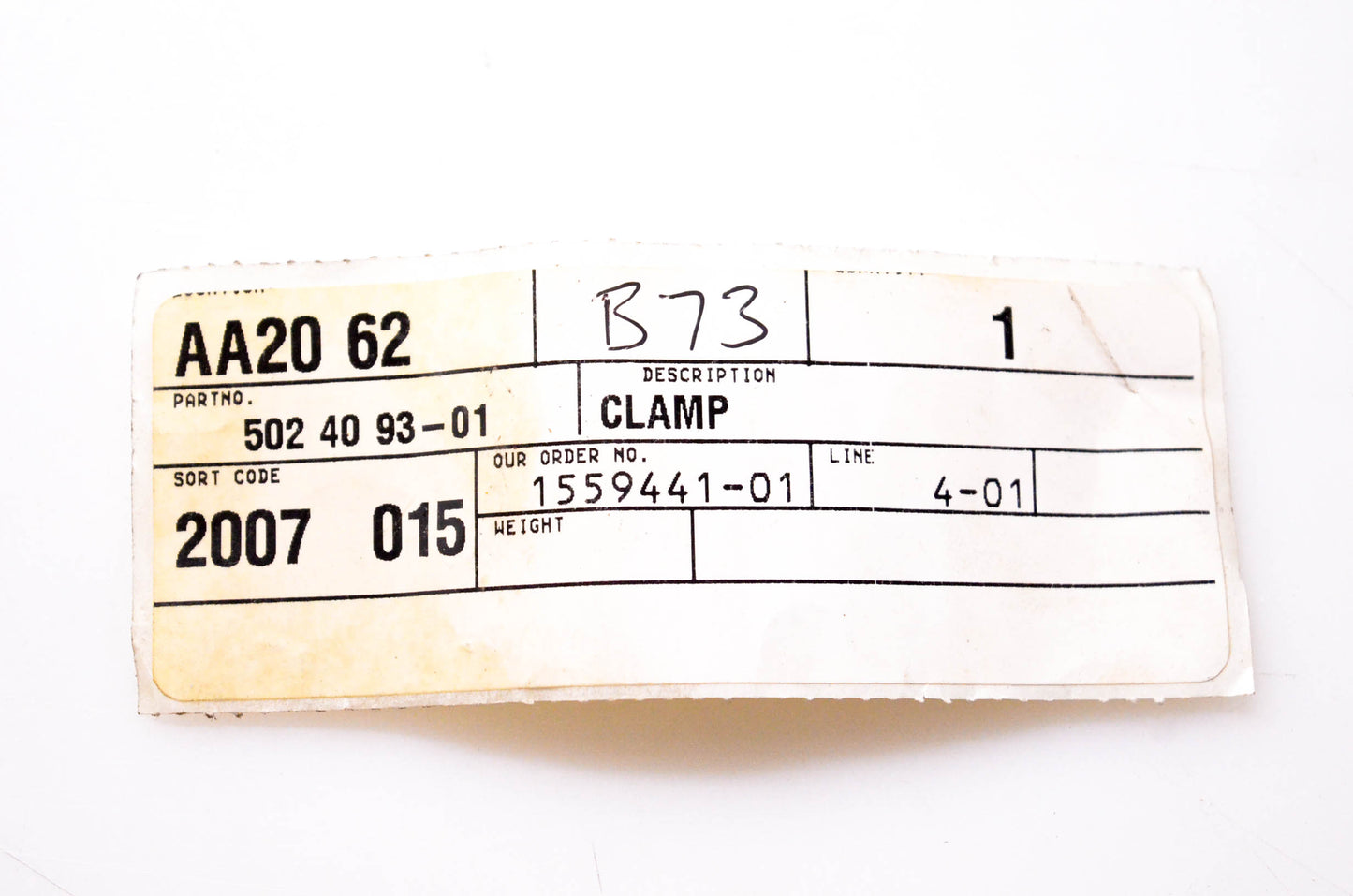 New OEM Husqvarna 502 40 93-01, 502409301 Clamp NOS